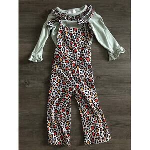 Itty Bitty Childrens Boutique 2pc Animal Print Outfit Size 3